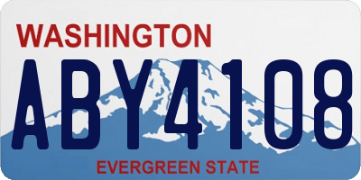 WA license plate ABY4108