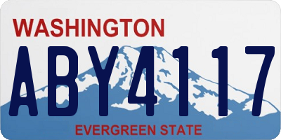 WA license plate ABY4117