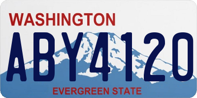 WA license plate ABY4120