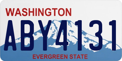 WA license plate ABY4131