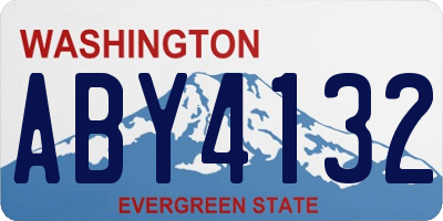 WA license plate ABY4132