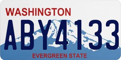 WA license plate ABY4133