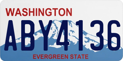 WA license plate ABY4136