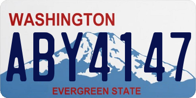 WA license plate ABY4147