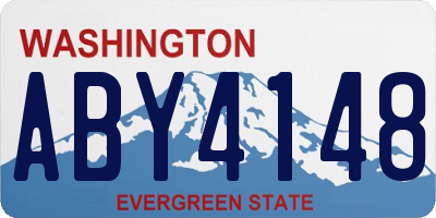 WA license plate ABY4148