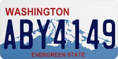 WA license plate ABY4149