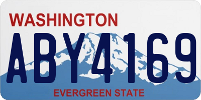WA license plate ABY4169