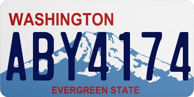 WA license plate ABY4174