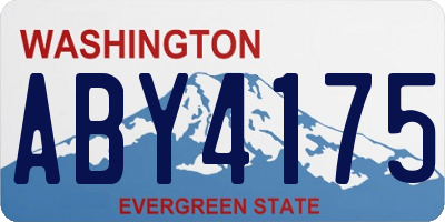 WA license plate ABY4175