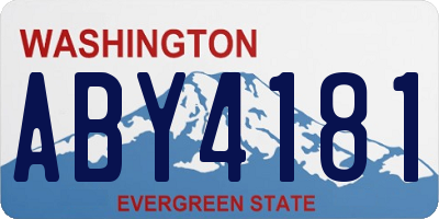 WA license plate ABY4181