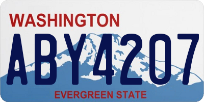WA license plate ABY4207