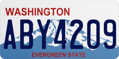 WA license plate ABY4209