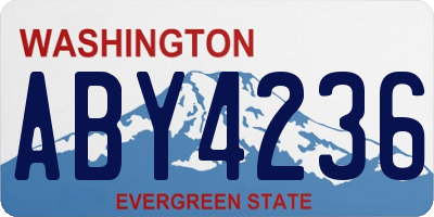 WA license plate ABY4236