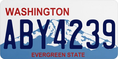 WA license plate ABY4239