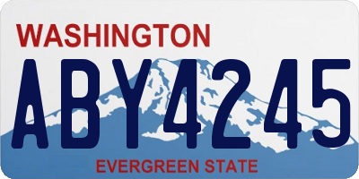 WA license plate ABY4245