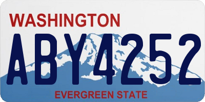 WA license plate ABY4252