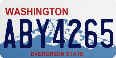 WA license plate ABY4265