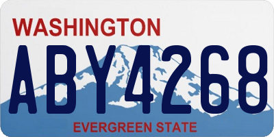 WA license plate ABY4268