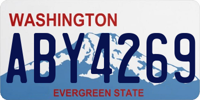 WA license plate ABY4269