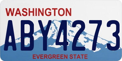 WA license plate ABY4273