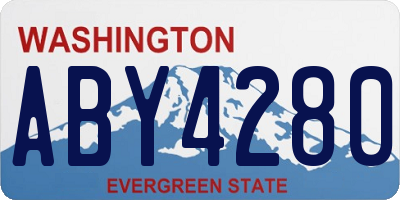 WA license plate ABY4280
