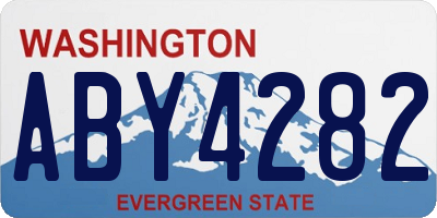 WA license plate ABY4282