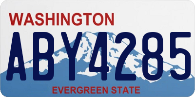 WA license plate ABY4285