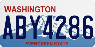WA license plate ABY4286