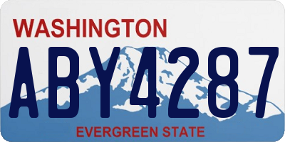 WA license plate ABY4287