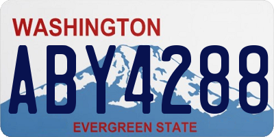 WA license plate ABY4288