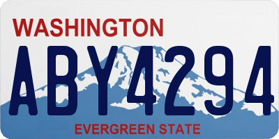 WA license plate ABY4294
