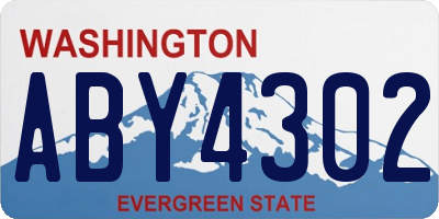 WA license plate ABY4302