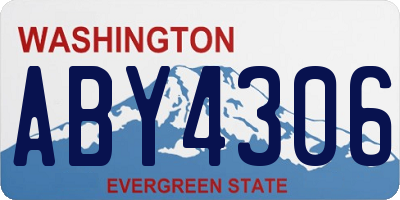 WA license plate ABY4306
