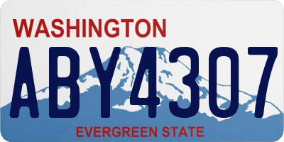 WA license plate ABY4307