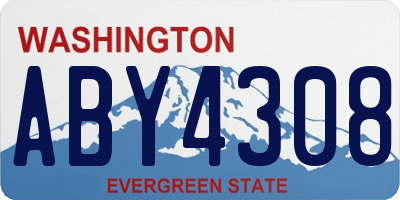 WA license plate ABY4308