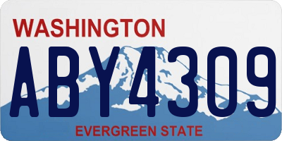 WA license plate ABY4309