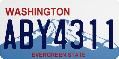 WA license plate ABY4311