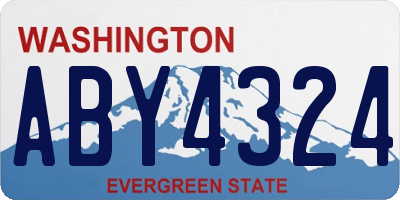 WA license plate ABY4324