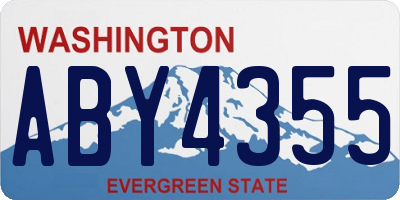 WA license plate ABY4355