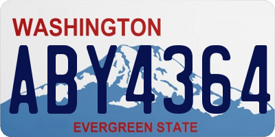 WA license plate ABY4364