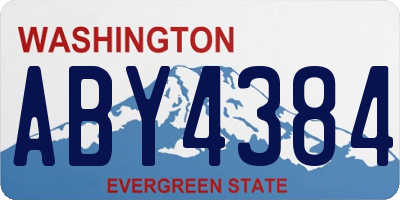 WA license plate ABY4384