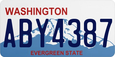 WA license plate ABY4387