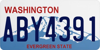 WA license plate ABY4391