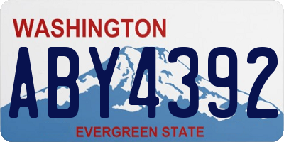 WA license plate ABY4392