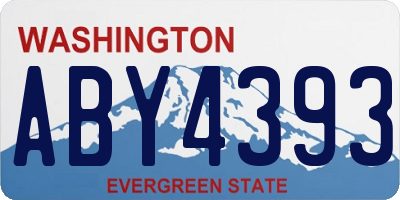 WA license plate ABY4393