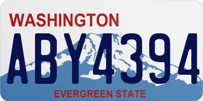 WA license plate ABY4394