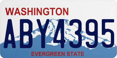 WA license plate ABY4395