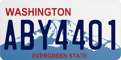 WA license plate ABY4401