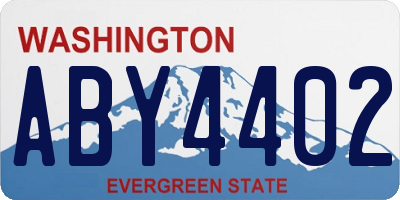 WA license plate ABY4402