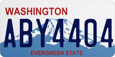 WA license plate ABY4404